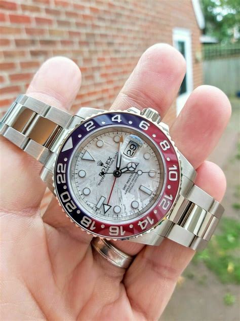 rolex meteorite dial gmt|Rolex gmt meteorite retail price.